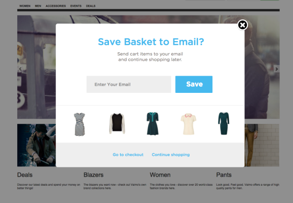 Save Cart to Email