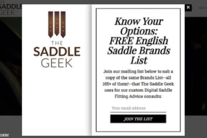 The Saddle Geek Exit Intent Popup