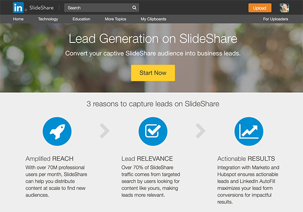 SlideShare lead gen