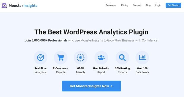 monsterinsights on-page seo homepage