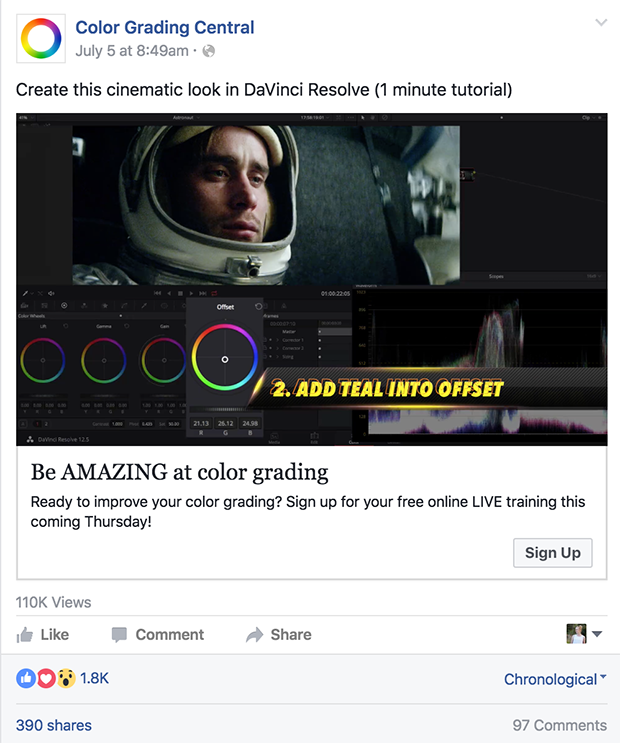 colorgrading tutorial explainer video example