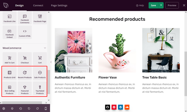 display recommended products on thank you page