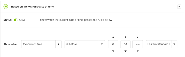 Timezone Rule in OptinMonster