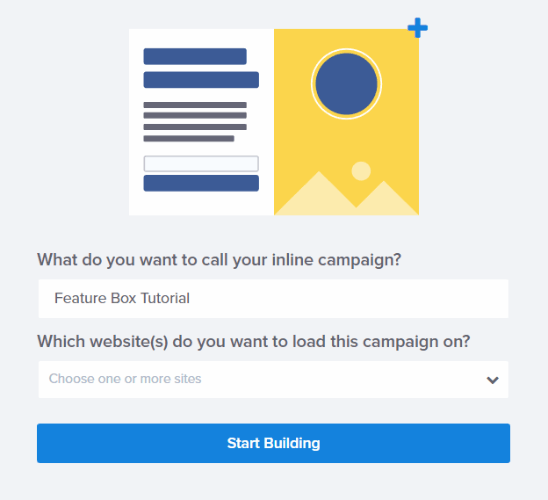 start building your new campaign