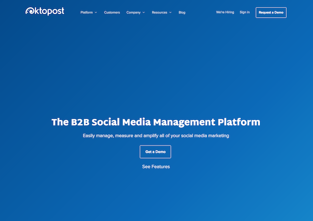 best social media marketing tools - oktopost