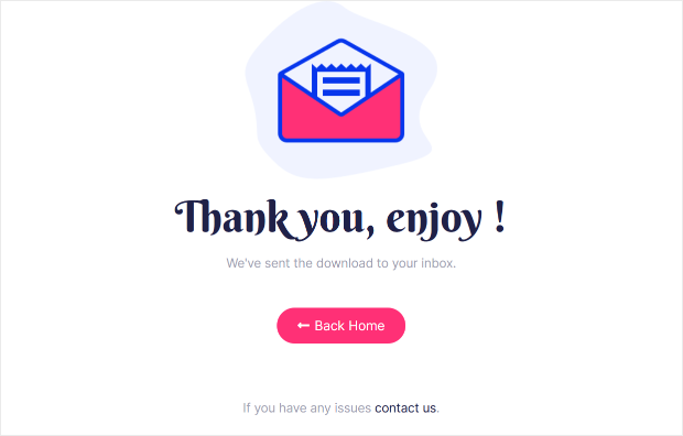 simple thank you page message seedprod