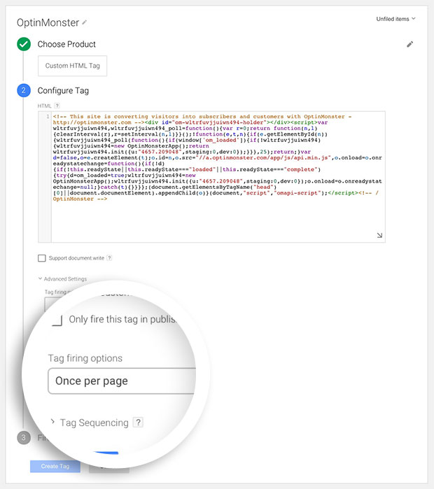 OptinMonster offers an easy integration with Google Tag Manager