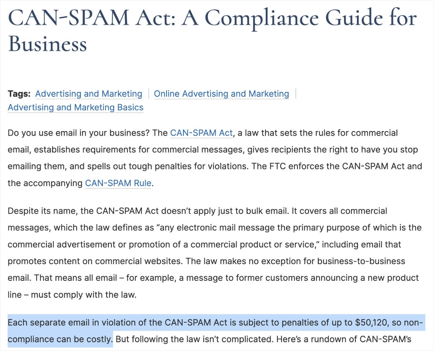 CAN-SPAM Act Laws and Requirements