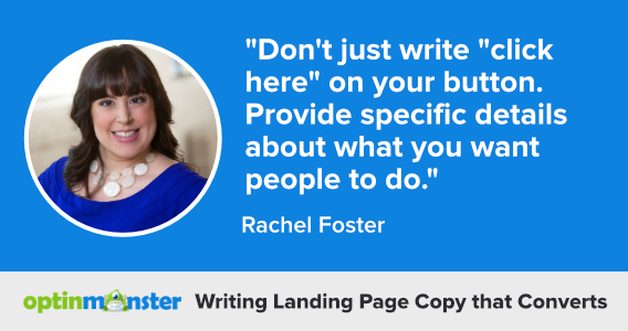 rachel foster writing landing page copy