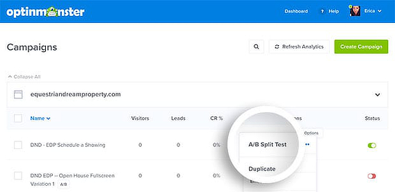 create-split-test-step-2