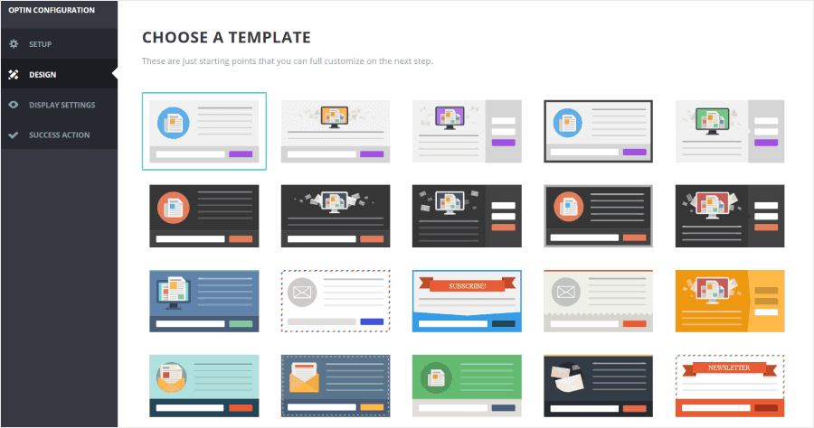 Choosing a template in Bloom
