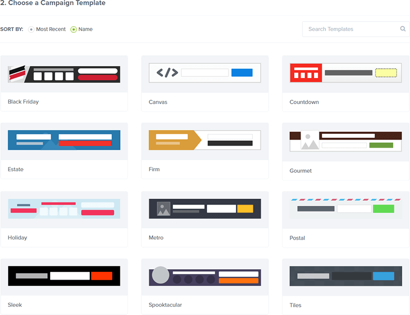 optinmonster floating bar campaign templates