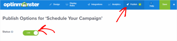 publish your campaign