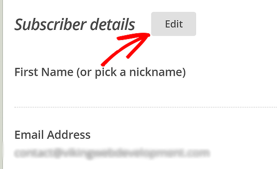 mailchimp edit subscriber
