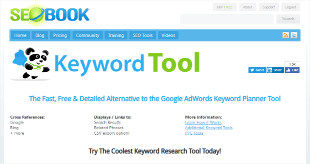 seobook keyword research tool