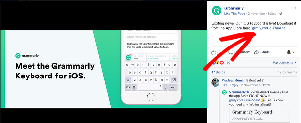 facebook cta grammarly 2