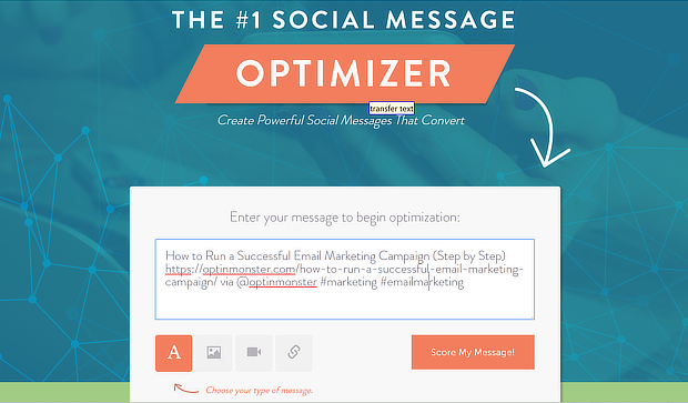 social message optimizer entry