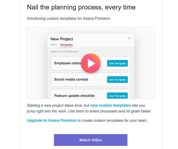 upsell email templates and examples - asana