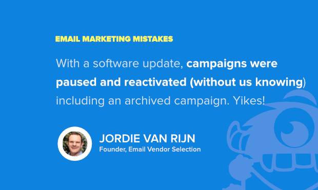 when aggressive email marketing goes wrong - example from jordie vanrijn
