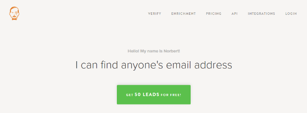 find anyone's email address with voila norbert