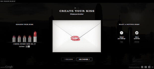 burberry kisses is one of the famous content marketing examples