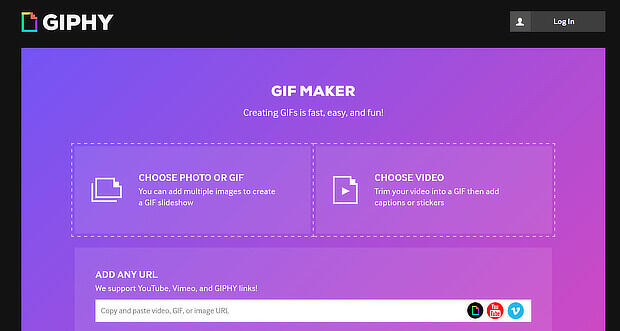 giphy est un outil de création de contenu visuel