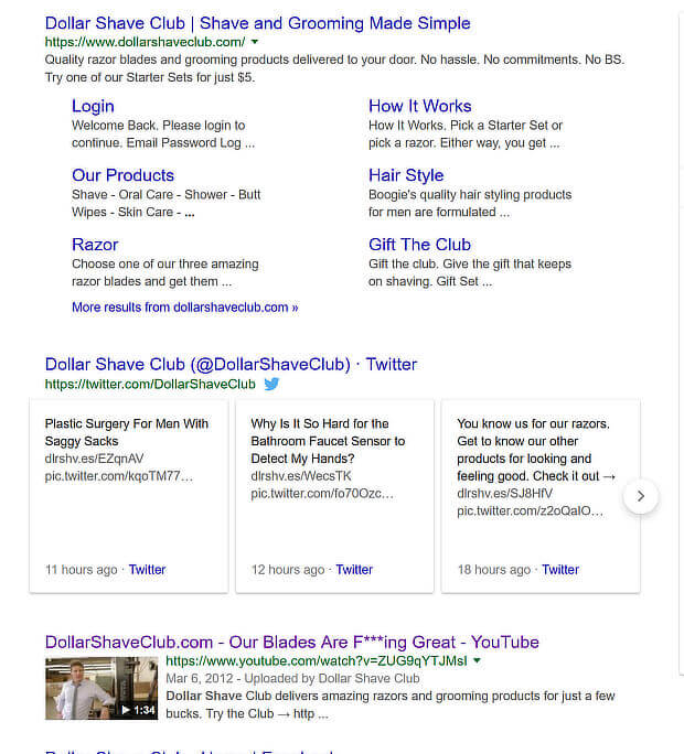 9 come i social media influenzano seo-dollar shave-Google Search