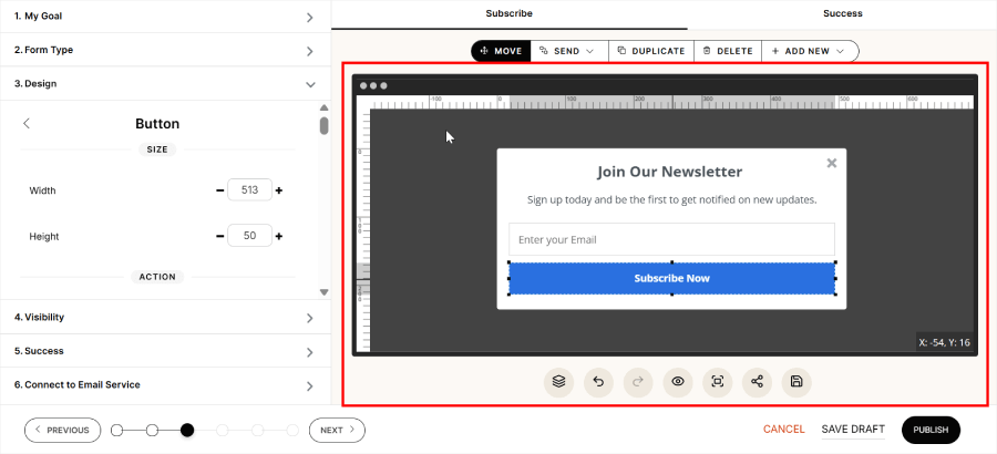 Bdow's drag-and-drop campaign editor