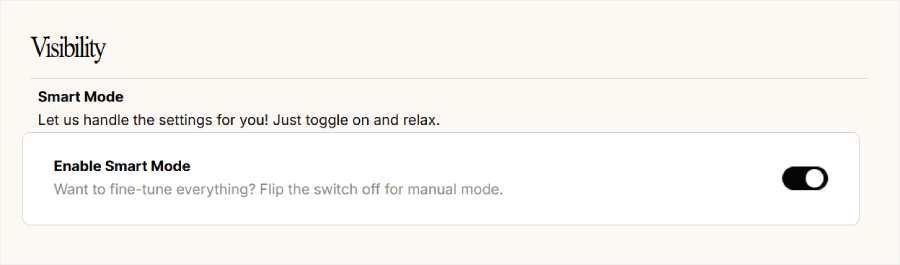 Enabling Smart Mode in Bdow