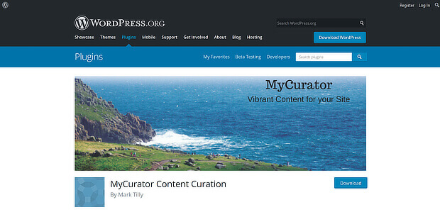 content curation tools for wordpress - mycurator