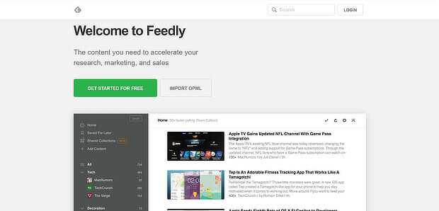 do automated content curation with feedly