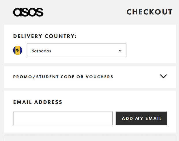 asos guest checkout optimization