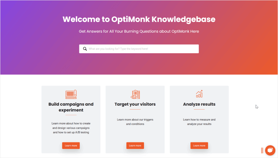 OptiMonk's help center