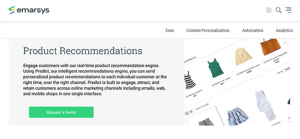 Ecommerce Product Recommendation Engine Emarsys