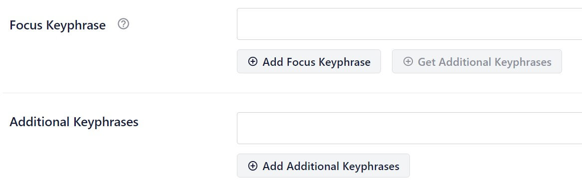 AIOSEO focus and additional keyphrase entry for WooCommerce SEO