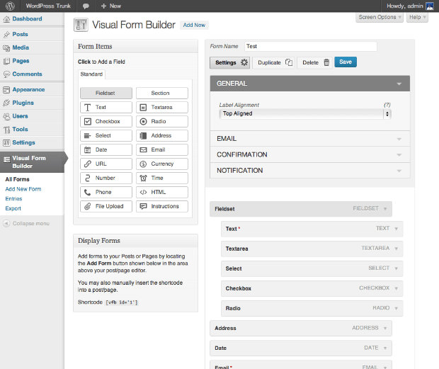 Visual Form Builder