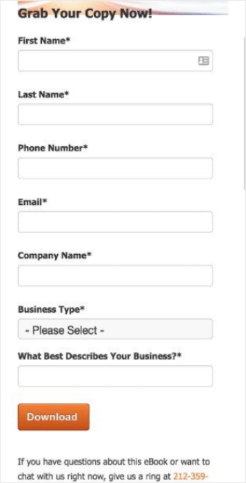 likeable local mobile form
