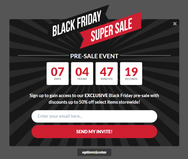 updated black friday campaign