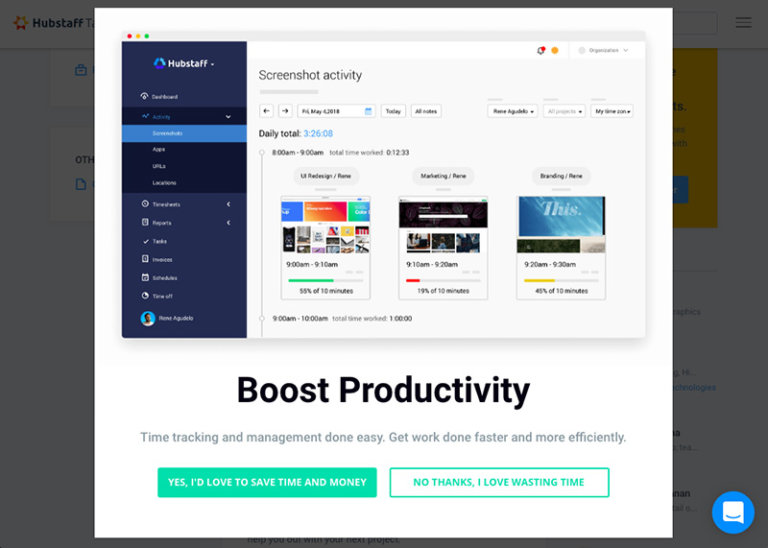 How Hubstaff Increased Free Trial Signups 21 Using OptinMonster