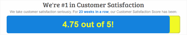 customer satisfaction score using buttons