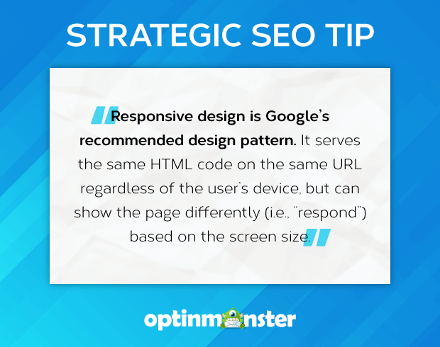 seo tip google responsive web design mobile-first indexing