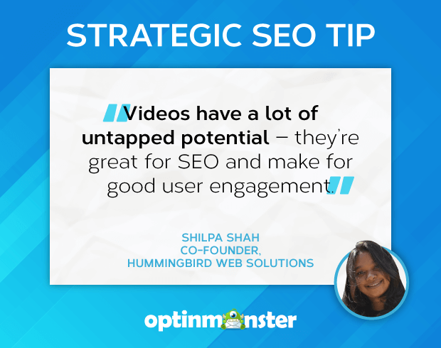 seo tips shilpa shah use video for user engagement