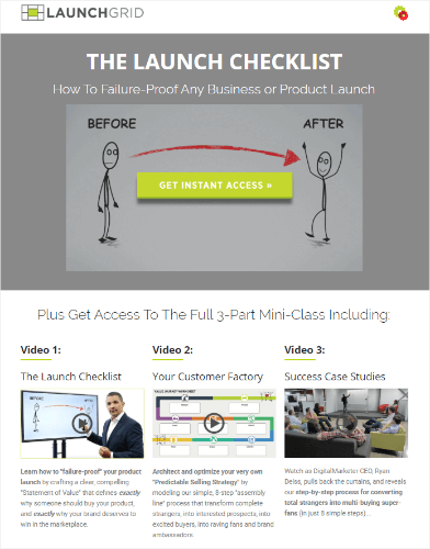 DigitalMarketer launch checklist landing page