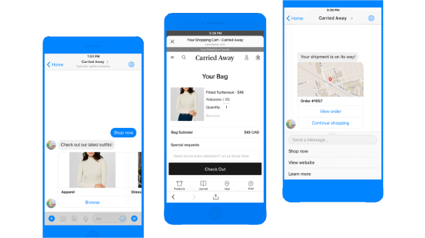 messenger mobile sales example