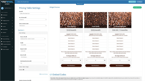 inspire finance recurring payments