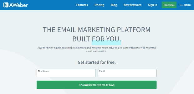 aweber e-mail marketing platform