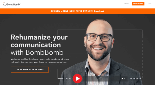 email vidéo bombbomb