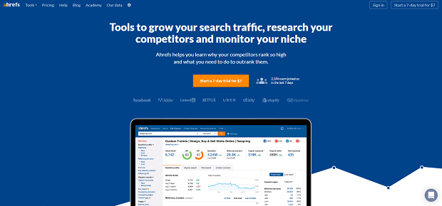 Ahrefs competitor analysis tool