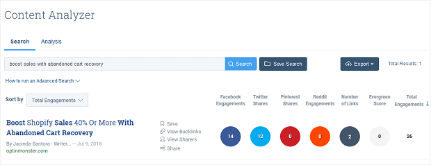 track your competitors with BuzzSumo