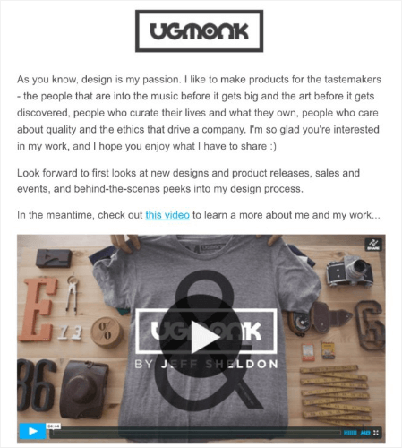 ugmonk drip email campaigns example